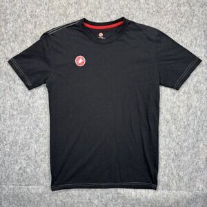 Castelli T-Shirt Men's Small Black Short Sleeve Cycling Scorpion Logo